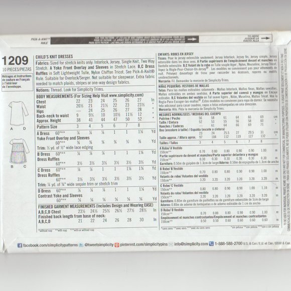 Lot of 4 Unused Uncut Simplicity Sewing Patterns Girls Sizes 3-8 Dress Jumper + - Picture 2 of 5